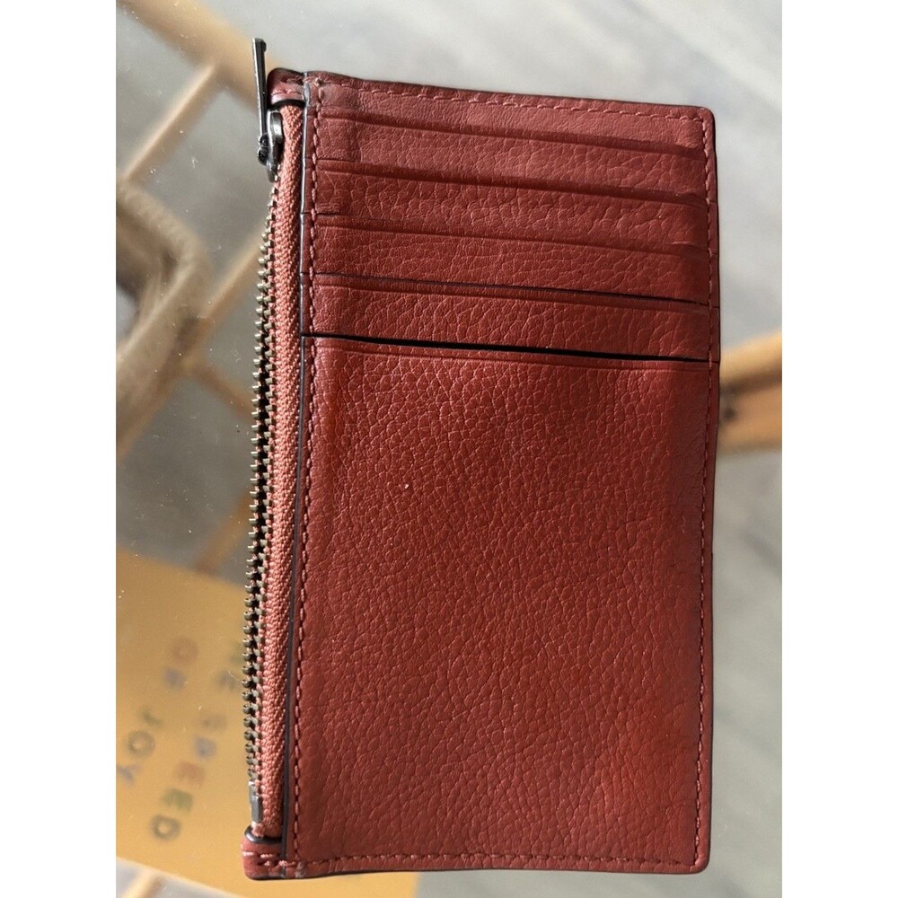Authentic Coach Card Holder With Zipper Pouch